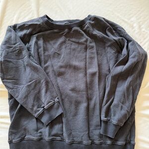 Women's charcoal crewneck hemp sweatshirt